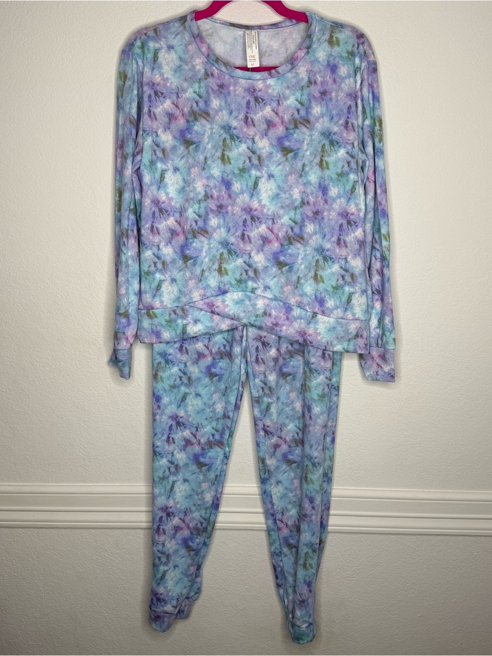 YMI Blue Tie-Dye Jogger Set Size M NWT